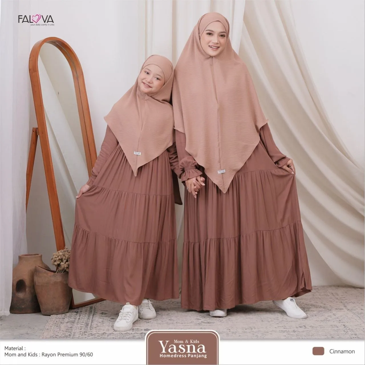 Khimar Yura Cinnamon Size M – (Promo Habisin Stok)