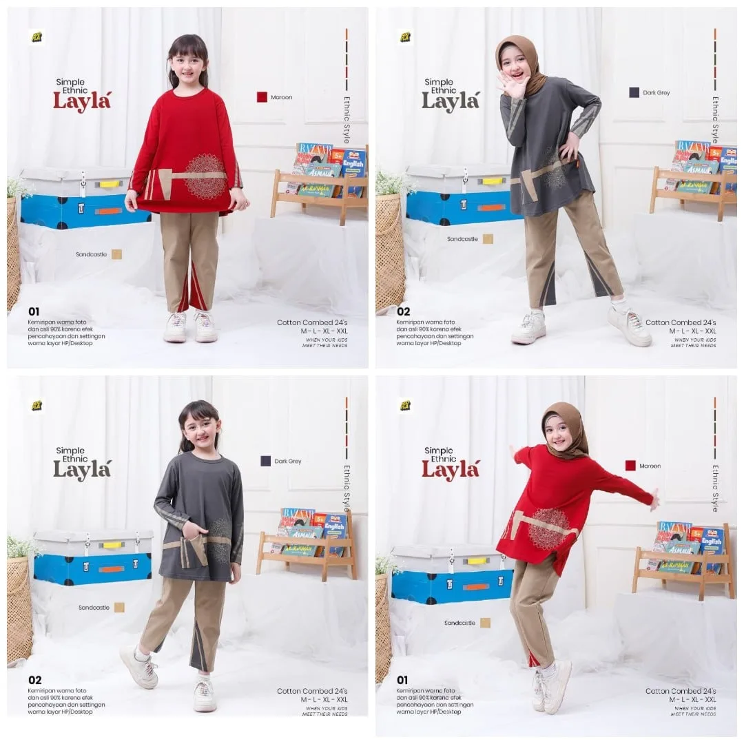 Set Layla M RED (PROMO READY STOK)