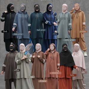 Tunica Sporty Whiteline - PASHMINA AZWA ONLY (PO MEI)