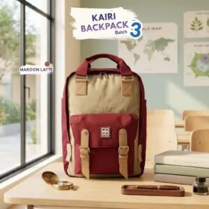 Kairi Backpack Maroon Latte (FREE STOK)