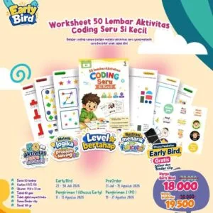 Worksheet 50 Lembar Aktivitas Coding Seru Si Kecil (PO EB)