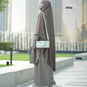 FRENCH KHIMAR KEYREN BROWN (READY STOCK)