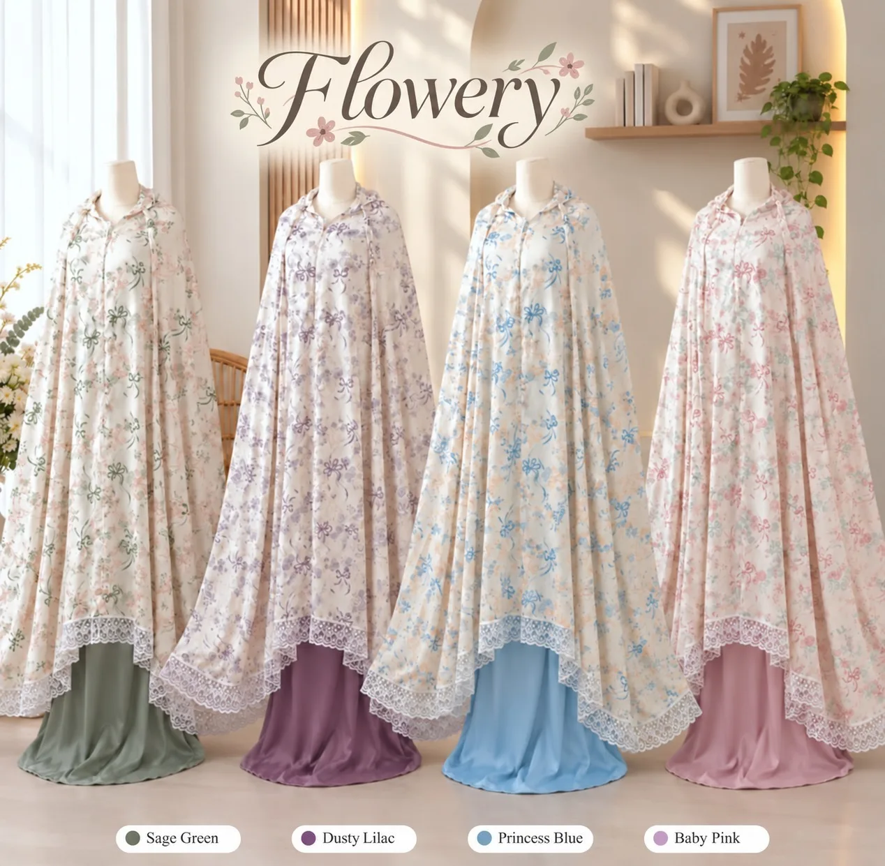 Mukena Flowery Mom & Kids (PO)
